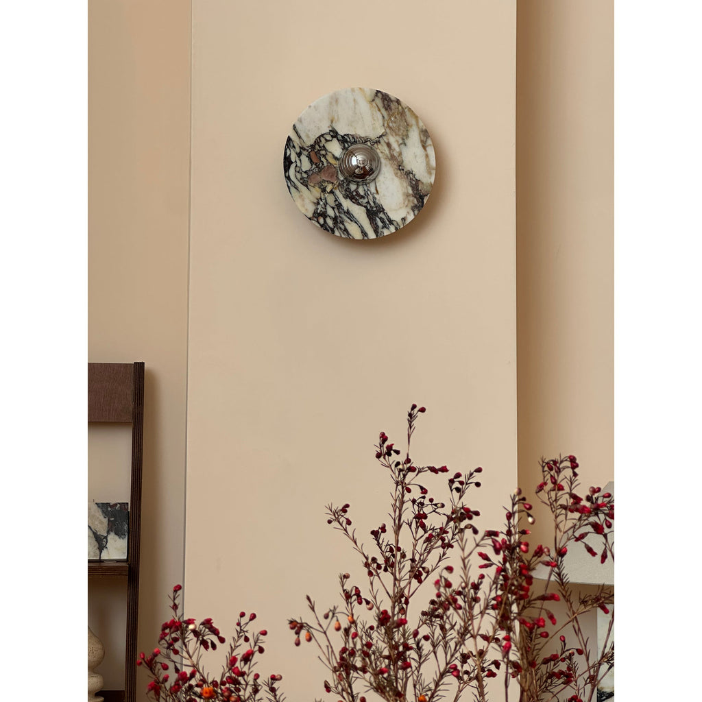 Calacatta Round Marble Wall Sconce