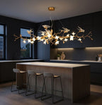 Crissy Branch Brass Bird Branch Linear Chandelier