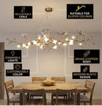 Crissy Branch Brass Bird Branch Linear Chandelier