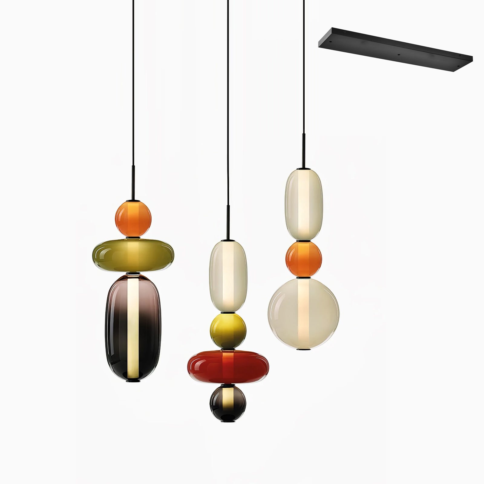 Candied Glass Combo Chandelier