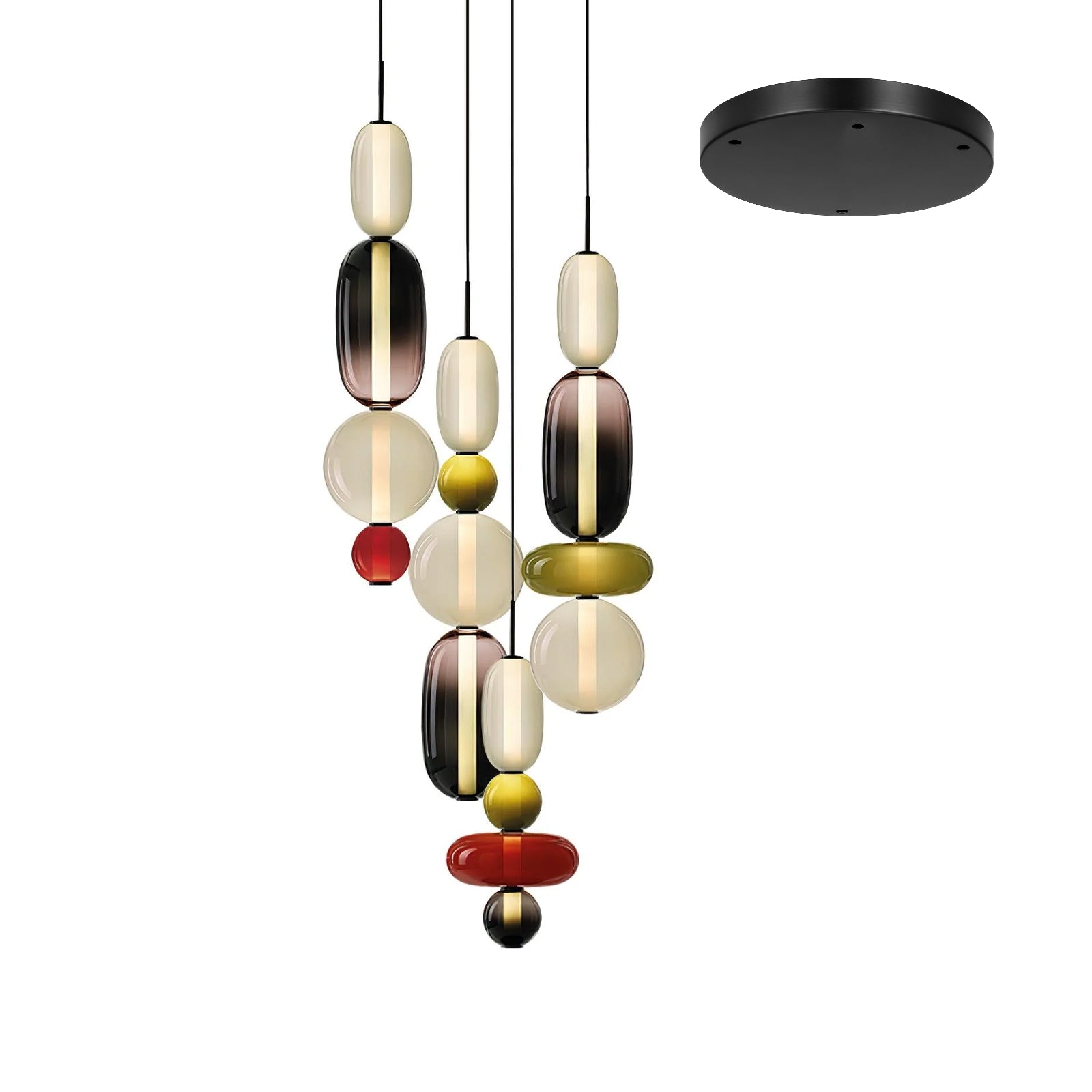 Candied Glass Combo Chandelier