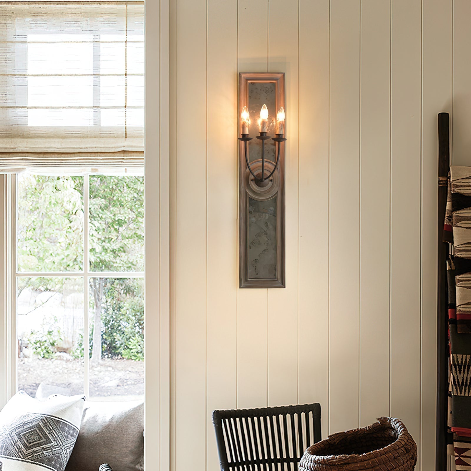 Candle 3-Light Mirrored Sconce