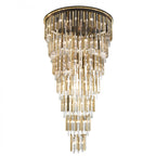 Modern Luxury 7-Tiered Floating Glass Chandelier Flush Mount for High-Ceiling / staircase / duplex