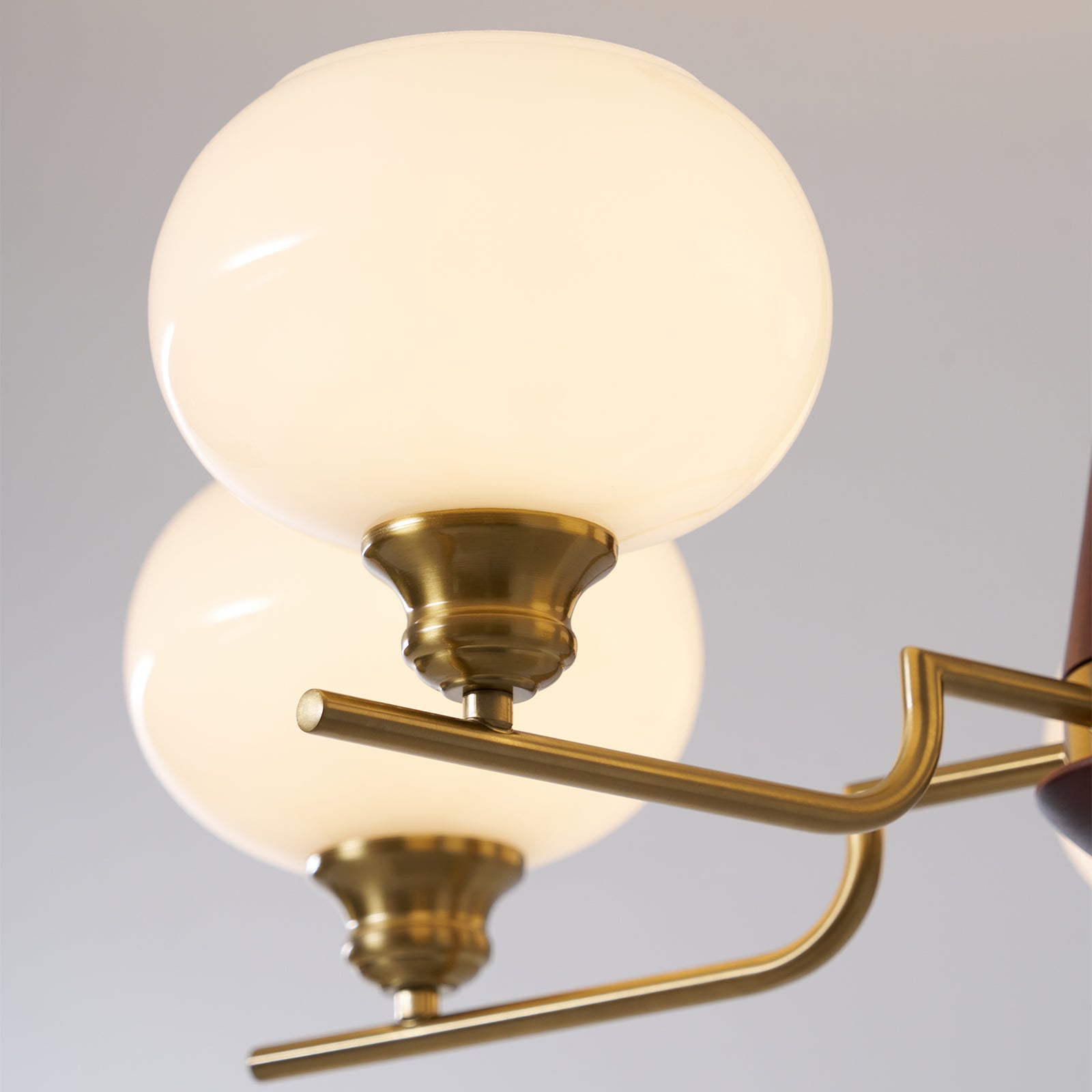 Celeste Sphere Walnut Chandelier