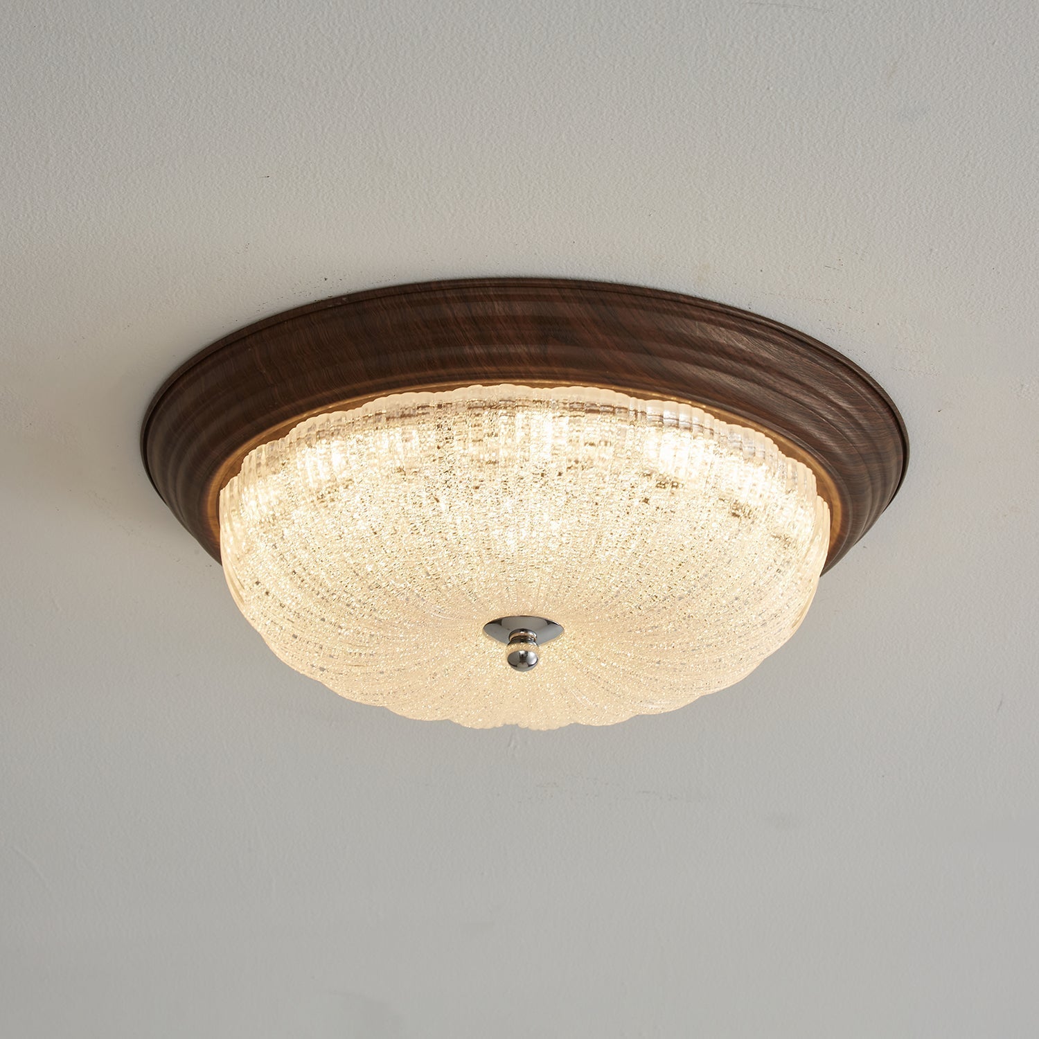 Celestia Walnut Ceiling Light