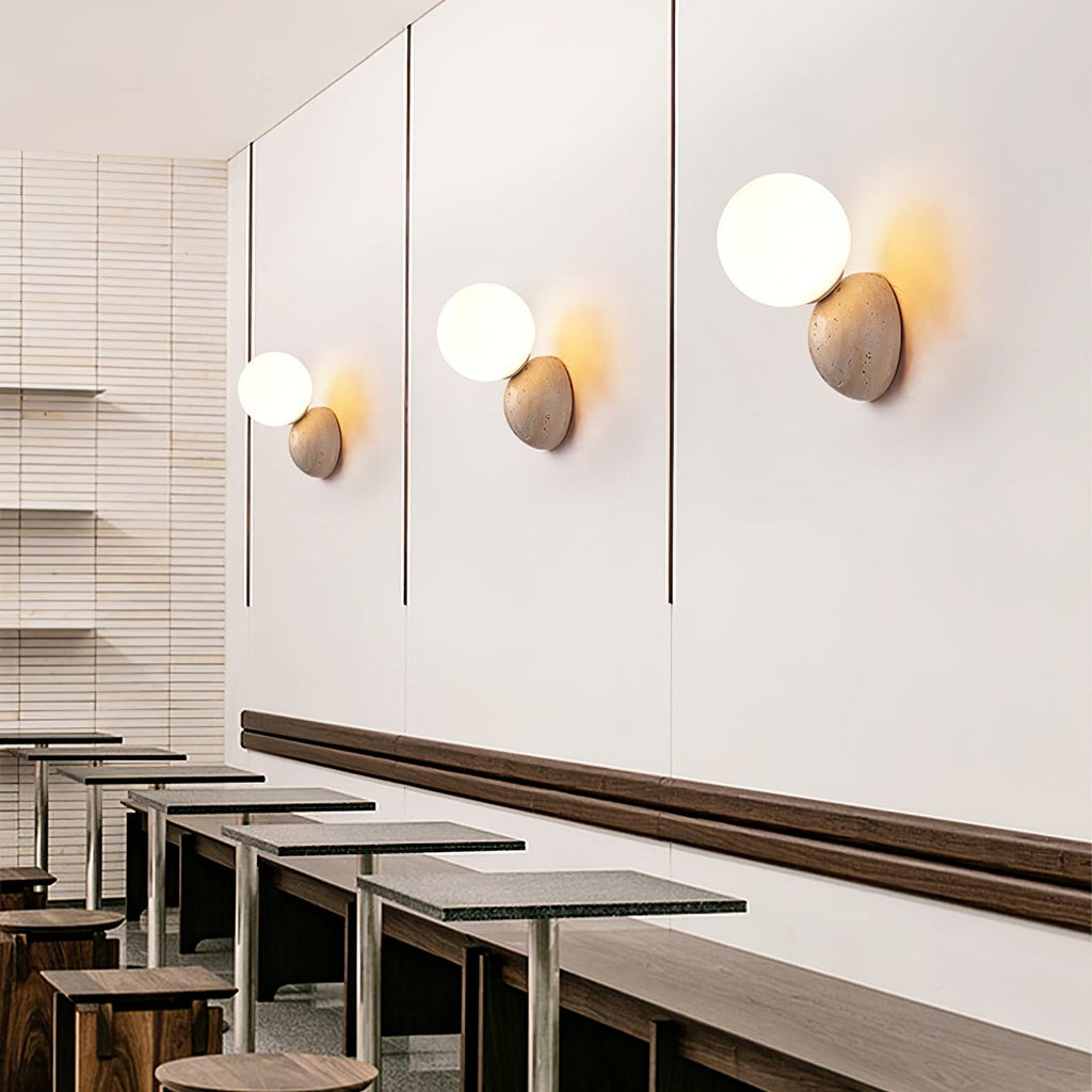 Celestial Travertine Wall Sconce