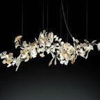 Ceramic Ginkgo Branch Chandelier Light