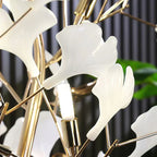Ceramic Ginkgo Leaf Floor Lamp