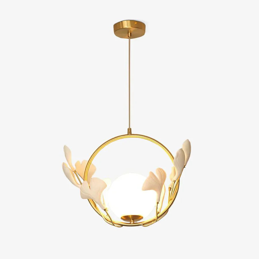 Ceramic Ginkgo Pendant Lamp