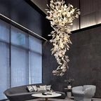 Ceramic Ginkgo Leaves Branch Flower Chandelier