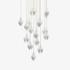 Galaxy Celeste Flora Crystal Spiral Chandelier