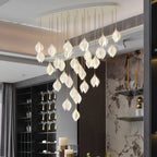 Galaxy Celeste Flora Crystal Spiral Chandelier