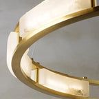 Spain Alabaster Brass Round Chandelier Lighting