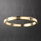 Spain Alabaster Brass Round Chandelier Lighting