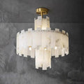 Spain Alabaster Flake Round Modern Chandeliers
