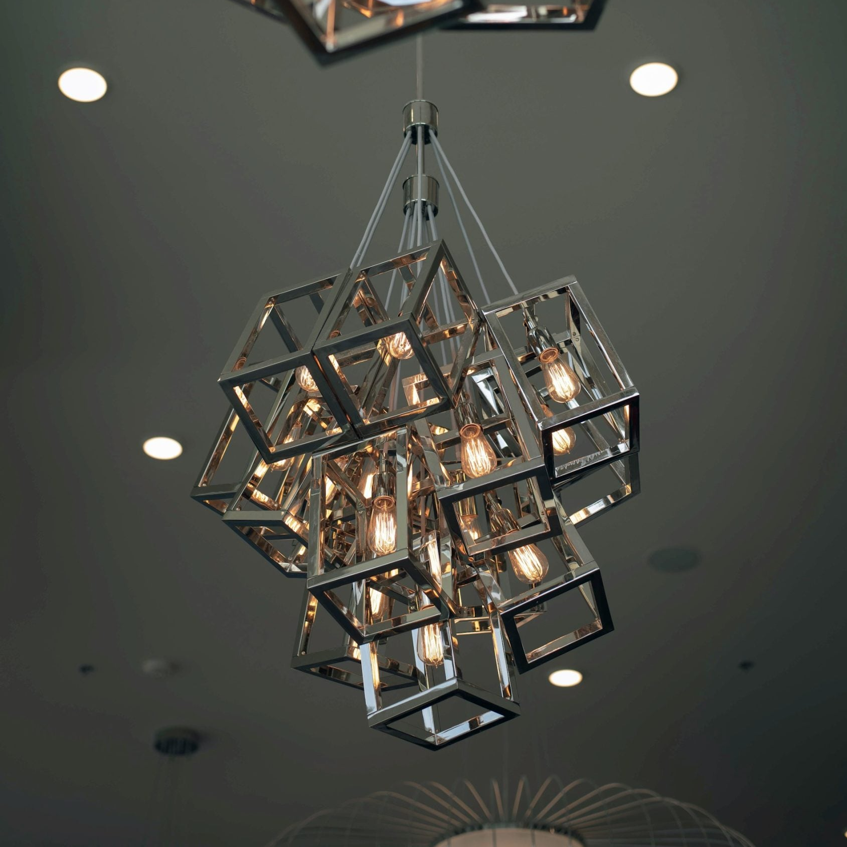 Modern Cube Cluster Chandelier for Living Room / staircase / foyer