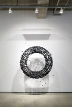 The Charcoal Halo LED Stone Crystal Chandelier
