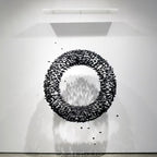 The Charcoal Halo LED Stone Crystal Chandelier