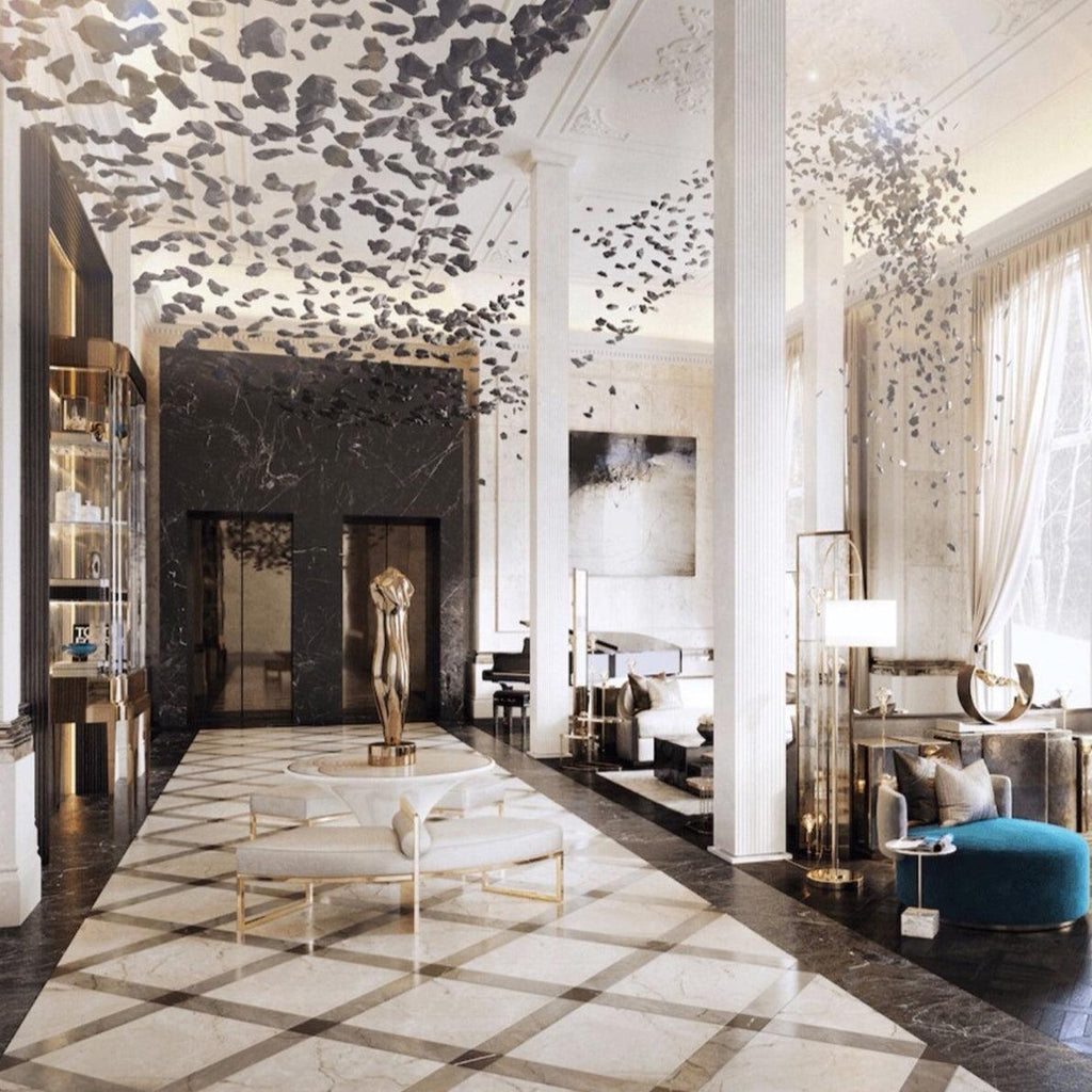 Charcoal Stone Crystal Chandeliers S to Z