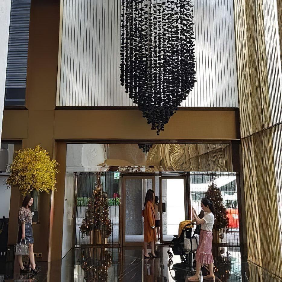 Charcoal Stone Crystal Chandeliers S to Z