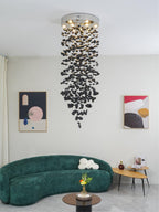 Charcoal Stone Crystal Chandeliers M to R