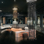 Charcoal Stone Crystal Chandeliers G to L