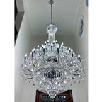 Extra Large European-Style Multi-Layers Candle Luxury Crystal Chandelier Gold Art Foyer / staircase Decorative