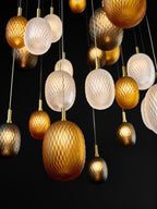 Galaxy Chromatic Gem Drop Spiral Chandelier