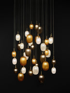 Galaxy Chromatic Gem Drop Spiral Chandelier
