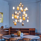 Galaxy Chromatic Gem Drop Spiral Chandelier