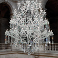 Chrome Maria Theresa Chandelier with Full Lead Crystal