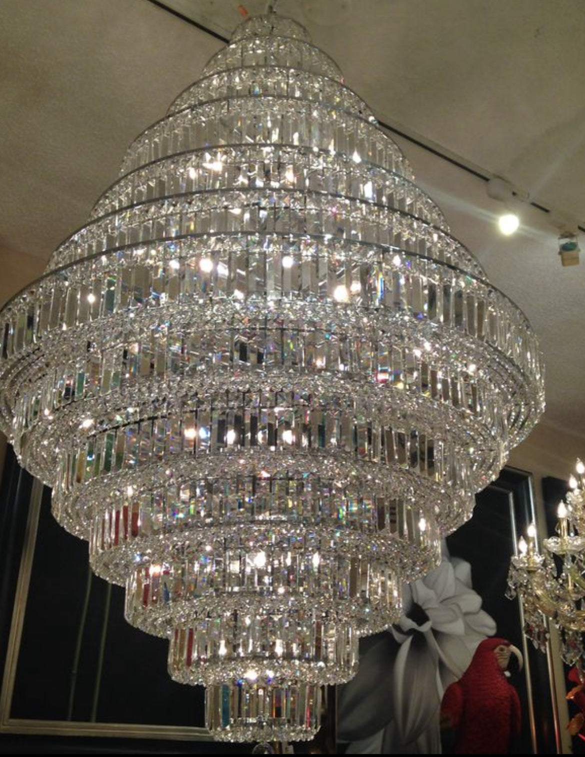 Chrome / Silver / Gold Extra Large Chandelier for Foyer Living Room Staircase Crystal Ceiling Lighting