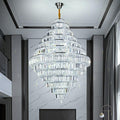 Chrome / Silver / Gold Extra Large Chandelier for Foyer Living Room Staircase Crystal Ceiling Lighting