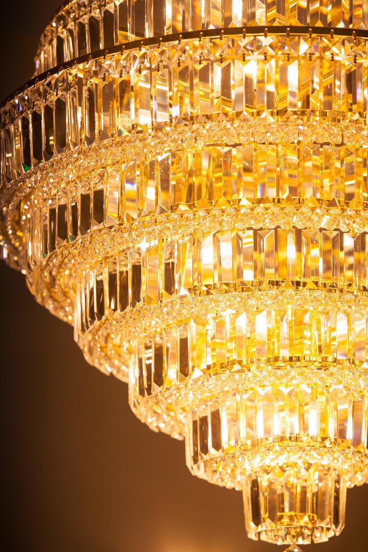 Chrome / Silver / Gold Extra Large Chandelier for Foyer Living Room Staircase Crystal Ceiling Lighting
