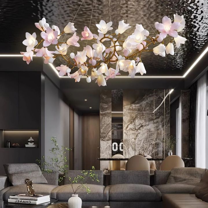 Circular Branch Blossom Chandelier