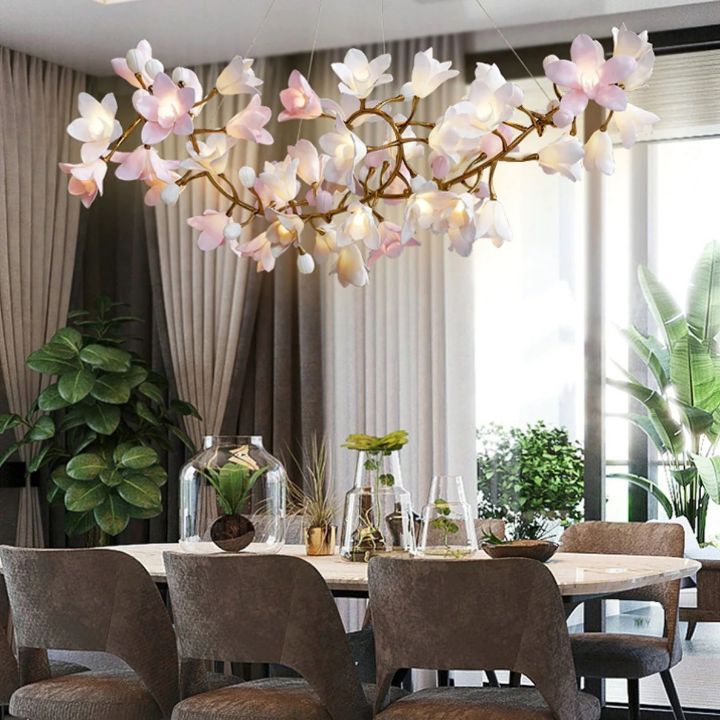 Circular Branch Blossom Chandelier