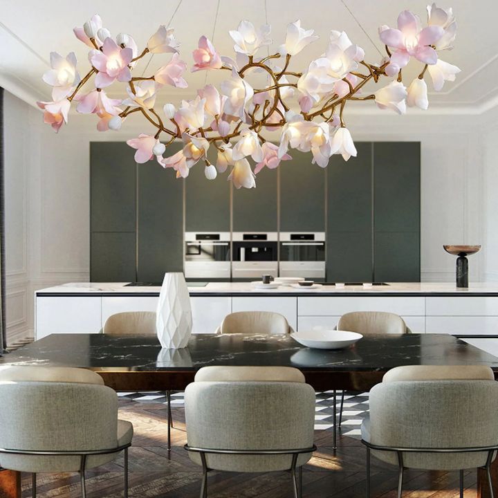 Circular Branch Blossom Chandelier