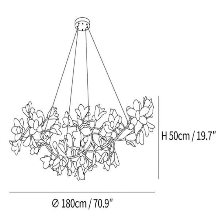 Circular Branch Blossom Chandelier