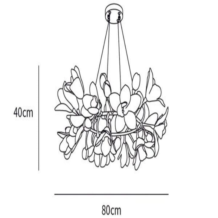 Circular Branch Blossom Chandelier