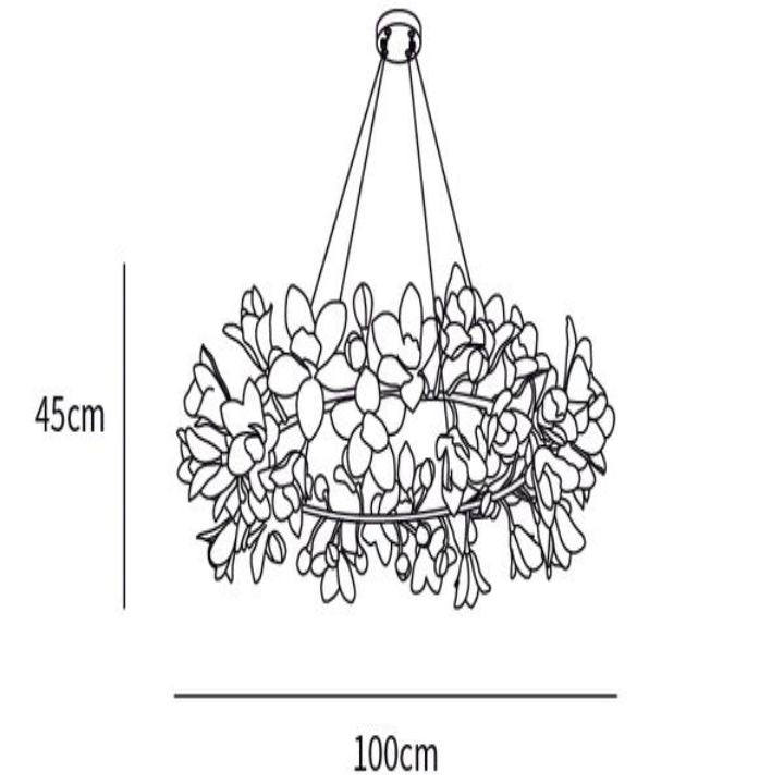 Circular Branch Blossom Chandelier