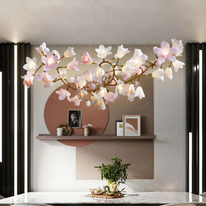 Circular Branch Blossom Chandelier