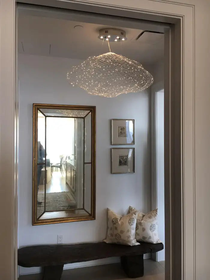 Modern Floating Cloud Mesh Pendant Light