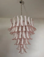 Murano Glass Chandelier – 75 Petals – Pink