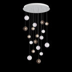 Cosmic Sphere Cascade Glass Chandelier