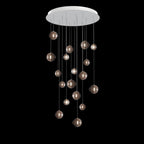 Cosmic Sphere Cascade Glass Chandelier