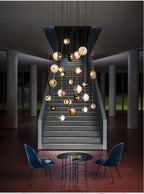 Cosmic Sphere Cascade Glass Chandelier
