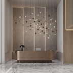Cosmic Sphere Cascade Glass Chandelier