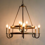 Crowley Wagon Wheel Chandelier