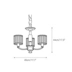 Crystal Column Brass Chandelier