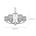 Crystal Column Brass Chandelier